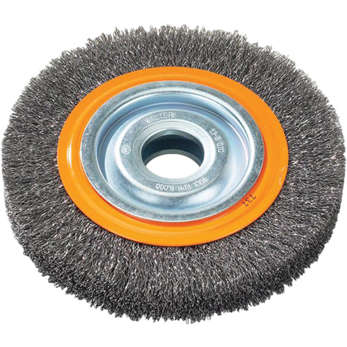 Brosse rotative, 7" dia., Fils 0,118", Arbre 1-1/4" Ottawa Fastener Supply