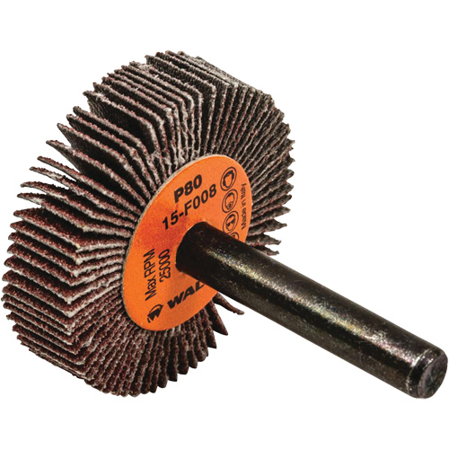 Flap Wheels-Coolcut Flap Wheels, Aluminum Oxide, 80 Grit, 1-1/2" x 3/8" x 1/4" Ottawa Fastener Supply