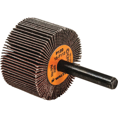 Flap Wheels-Coolcut Flap Wheels, Aluminum Oxide, 120 Grit, 1-1/2" x 1" x 1/4" Ottawa Fastener Supply