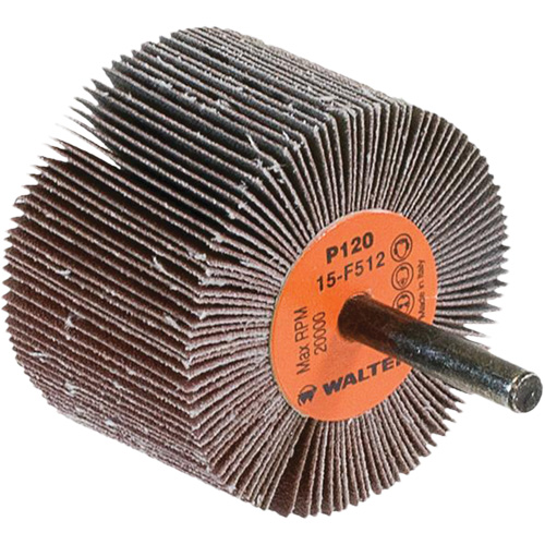 Flap Wheels-Coolcut Flap Wheels, Aluminum Oxide, 120 Grit, 2-1/2" x 1-1/2" x 1/4" Ottawa Fastener Supply