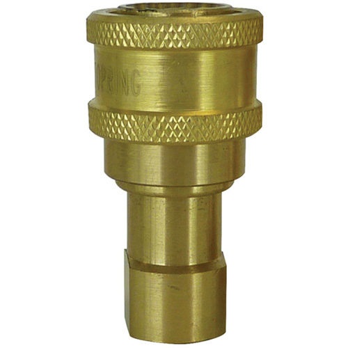 Hydraulic Quick Coupler - Brass Manual Coupler, Brass/Stainless Steel Ottawa Fastener Supply