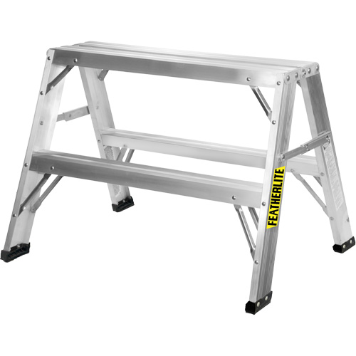 Industrial-Duty Sawhorse, 2' H x 31.9375" W x 23.50" D, 300 lbs. Capacity, Aluminum Ottawa Fastener Supply