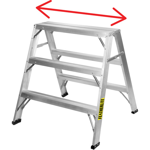 Industrial-Duty Sawhorse, 2' H x 31.9375" W x 23.50" D, 300 lbs. Capacity, Aluminum Ottawa Fastener Supply