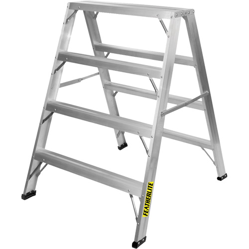 Industrial-Duty Sawhorse, 4' H x 34.6875" W x 39.50" D, 300 lbs. Capacity, Aluminum Ottawa Fastener Supply