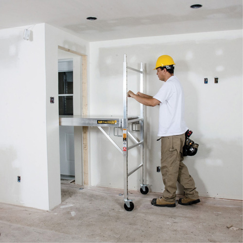 Mobile Work Scaffolding - Maxi Square Scaffolding, Aluminum Frame, 74" D x 75" H Ottawa Fastener Supply