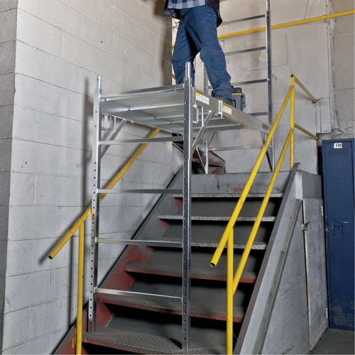 Mobile Work Scaffolding - Maxi Square Scaffolding, Aluminum Frame, 74" D x 75" H Ottawa Fastener Supply