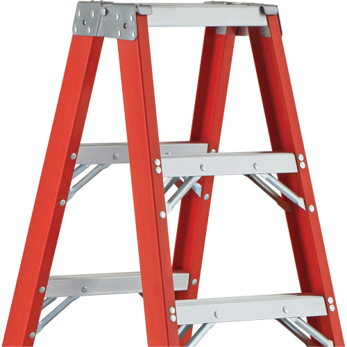 6600 AA Series Industrial Extra Heavy-Duty 2-Way Stepladders, Fibreglass, 375 lbs. Capacity, 4' Ottawa Fastener Supply