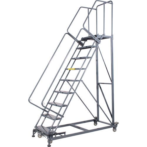 Monster Rolling Ladders, 6 Steps, 24" Step Width, 60" Platform Height, Steel Ottawa Fastener Supply