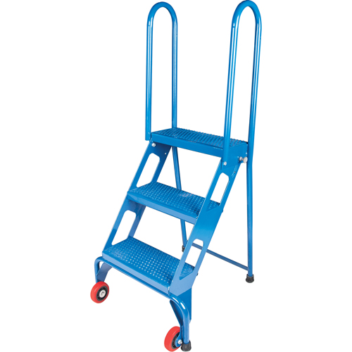 Portable Folding Ladder, 3 Steps, Perforated, 30" High Ottawa Fastener Supply