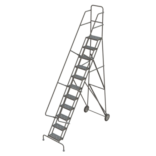 Rolling Ladder, 11 Steps, Serrated, 116" High Ottawa Fastener Supply