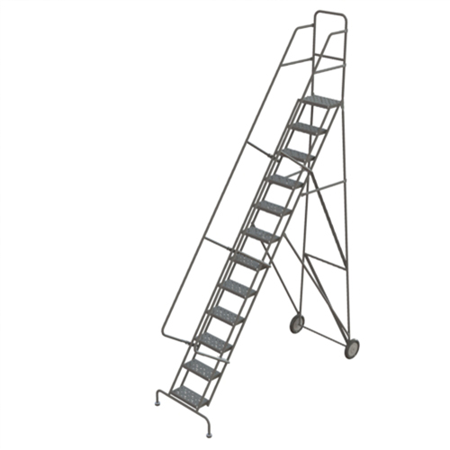 Rolling Ladder, 12 Steps, Serrated, 126" High Ottawa Fastener Supply
