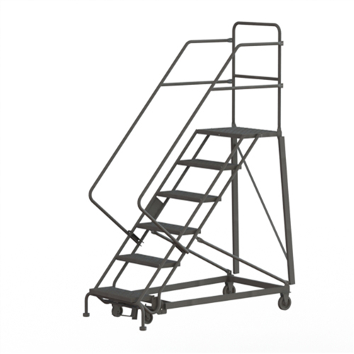 Heavy Duty Safety Slope Ladder, 6 Steps, Serrated, 50° Incline, 60" High Ottawa Fastener Supply