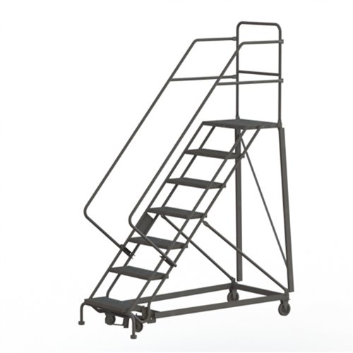 Heavy Duty Safety Slope Ladder, 7 Steps, Serrated, 50° Incline, 70" High Ottawa Fastener Supply