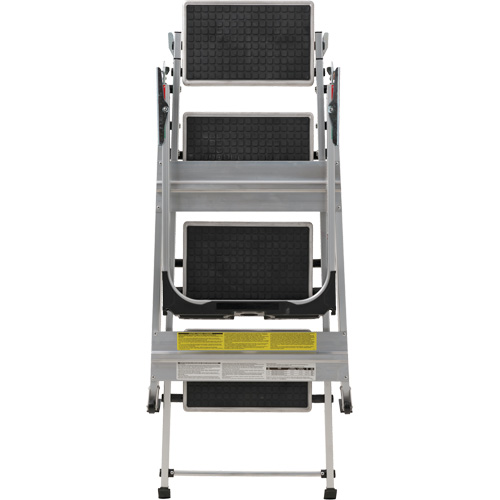 Tilt & Roll Step Stool Ladder, 4 Steps, 44.25" x 22.13" x 59" High Ottawa Fastener Supply