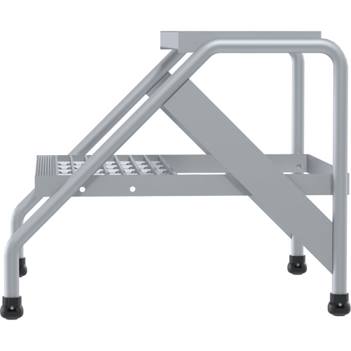 Aluminum Step Stand, 2 Step(s), 22-13/16" W x 24-9/16" L x 20" H, 500 lbs. Capacity Ottawa Fastener Supply