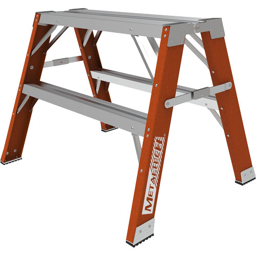 Buildman Step-up Workbench, 2' H x 33.5" W x 25.75" D, 300 lbs. Capacity, Fibreglass Ottawa Fastener Supply