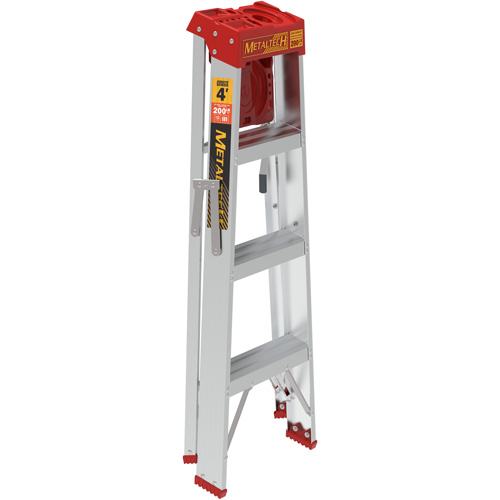 Step Ladder with Paint Tray, 4', Aluminum, 200 lbs. Capacity, Type 3 Ottawa Fastener Supply