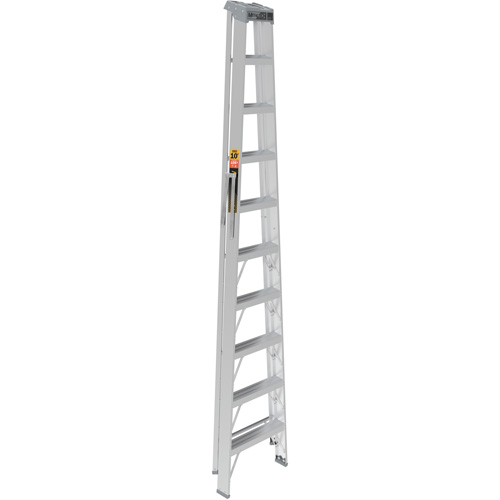 Step Ladder, 10', Aluminum, 225 lbs. Capacity, Type 2 Ottawa Fastener Supply