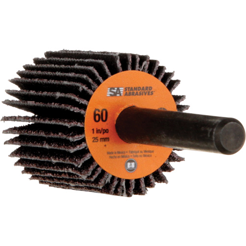 Meule &agrave; lamelles Standard Abrasives, Oxyde d'aluminium, Grain 60, 1" x 1" x 1/4" Ottawa Fastener Supply