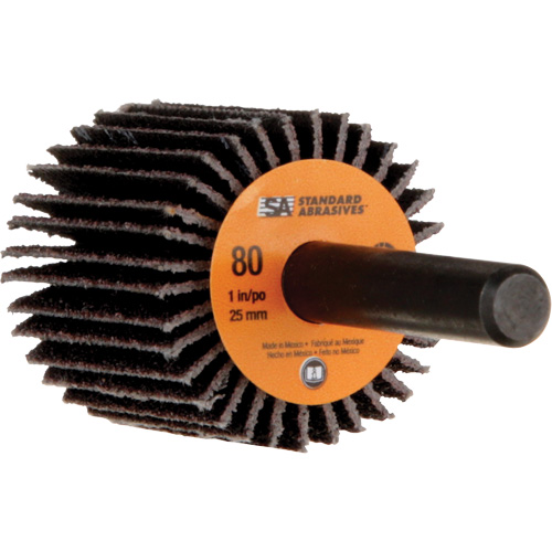 Meule &agrave; lamelles Standard Abrasives, Oxyde d'aluminium, Grain 80, 1" x 1" x 1/4" Ottawa Fastener Supply