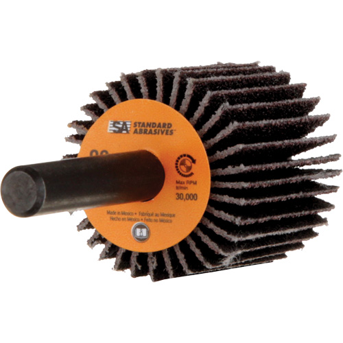 Meule &agrave; lamelles Standard Abrasives, Oxyde d'aluminium, Grain 80, 1" x 1" x 1/4" Ottawa Fastener Supply