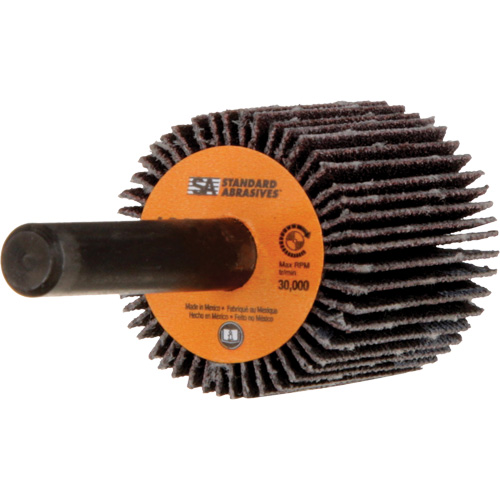 Meule &agrave; lamelles Standard Abrasives, Oxyde d'aluminium, Grain 120, 1" x 1" x 1/4" Ottawa Fastener Supply