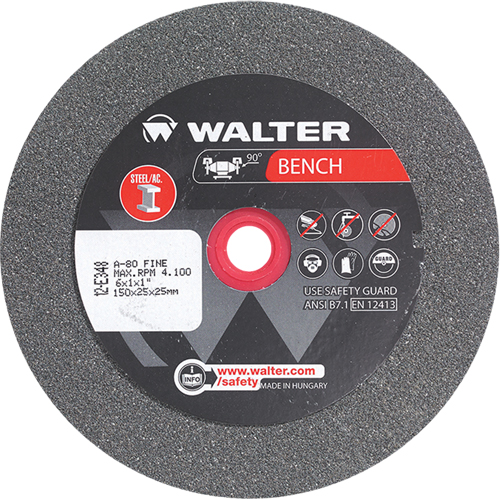 Bench Grinding Wheels, 6" x 1", 1" Arbor, 1 Ottawa Fastener Supply