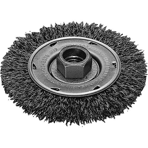 Twist Know Wire Wheel, 4" Dia., 0.02" Fill, 5/8"-11 Arbor, Stainless Steel Ottawa Fastener Supply