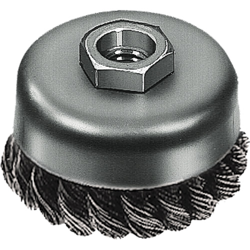 Knot Wire Cup Brush, 3" Dia. x 5/8"-11 Arbor Ottawa Fastener Supply