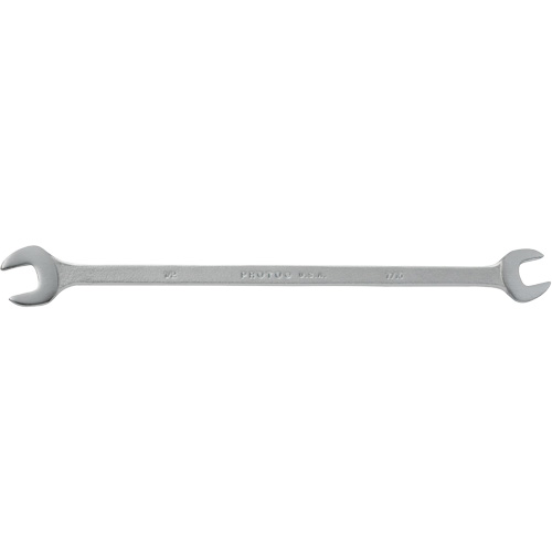 Extra-Thin Satin Open-Ended Wrench, 7/16" x 1/2", Chrome Ottawa Fastener Supply