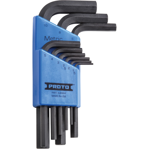 Short-Arm Hex Key Set, 9 Pcs., Metric Ottawa Fastener Supply
