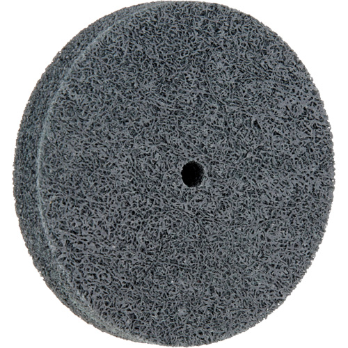 Meule homog&egrave;ne &agrave; faible densit&eacute; de s&eacute;rie 500 Standard Abrasives, 3" x 1/2", Arbre de 1/4", Grain de Fin, Carbure de silicium Ottawa Fastener Supply