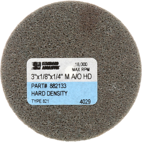 Disque unitaris&eacute; Standard Abrasives, 3" x 1/4", Arbre de 1/4", Grain de Fin, Oxyde d'aluminium Ottawa Fastener Supply
