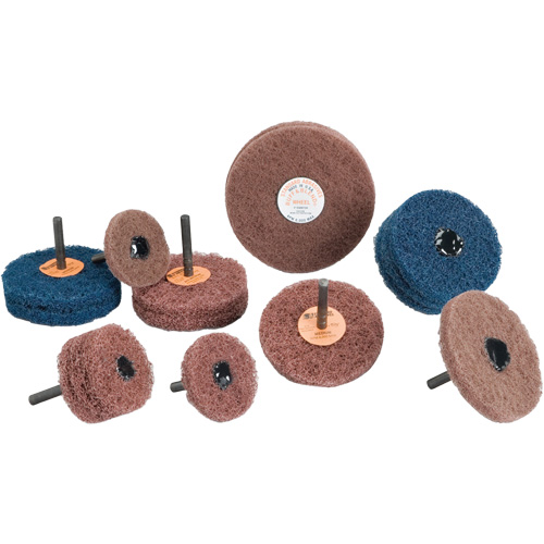 Standard Abrasives Buff & Blend Wheel, 3" Dia. x 1/4" W, 1/4" Arbor, Aluminum Oxide Ottawa Fastener Supply