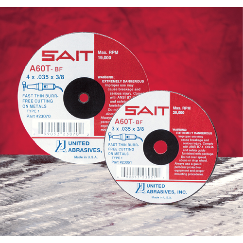 Cut-Off Wheel, 5" x 0.045", 7/8" Arbor, Type 27, Aluminum Oxide/Ceramic, 12200 RPM Ottawa Fastener Supply