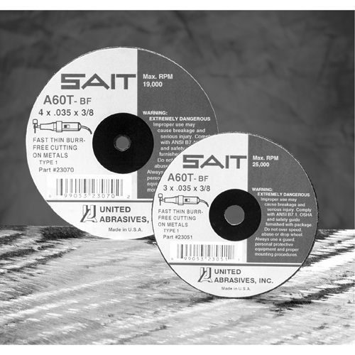 Cut-Off Wheel, 5" x 0.045", 7/8" Arbor, Type 27, Aluminum Oxide/Ceramic, 12200 RPM Ottawa Fastener Supply