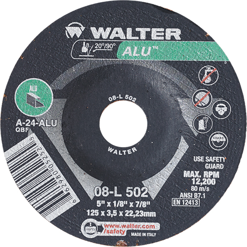 Depressed Centre Grinding Wheels - Aluminium Type 27, 5" x 1/8", 7/8" Arbor, Type 27 Ottawa Fastener Supply
