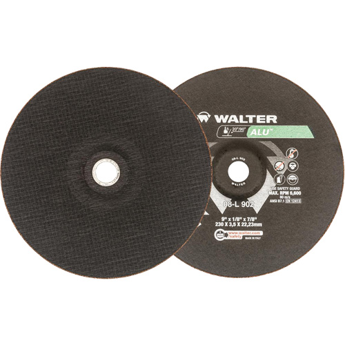 Depressed Centre Grinding Wheels - Aluminium Type 27, 9" x 1/8", 7/8" Arbor, Type 27 Ottawa Fastener Supply