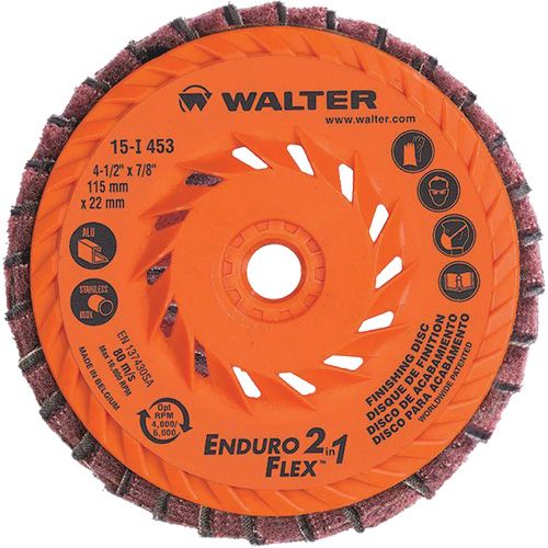 Enduro-Flex 2-in-1 Flap Disc, 4-1/2" x 5/8"-11, 80 Grit, Ceramic Ottawa Fastener Supply