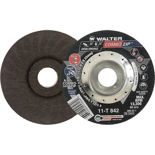 Right Angle Grinder Reinforced Cut-Off Wheels - Combo Zip, 4-1/2" x 5/64", 7/8" Arbor, Type 27 Ottawa Fastener Supply