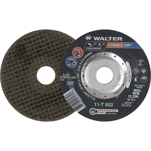 Right Angle Grinder Reinforced Cut-Off Wheels - Combo Zip, 5" x 5/64", 7/8" Arbor, Type 27 Ottawa Fastener Supply