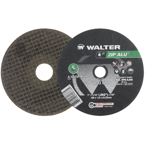 Zip Alu Cut-Off Wheel, 7" x 3/64", 7/8" Arbor, Type 1, Aluminum Oxide, 8600 RPM Ottawa Fastener Supply