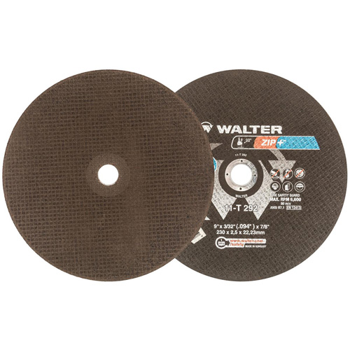 Zip+Xtra Heavy-Duty Cut-Off Wheel, 9" x 3/32", 7/8" Arbor, Type 1, Aluminum Oxide, 6600 RPM Ottawa Fastener Supply