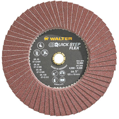 QUICK-STEP FLEX, 5" x Type 29, 80 Grit, Aluminum Oxide Ottawa Fastener Supply