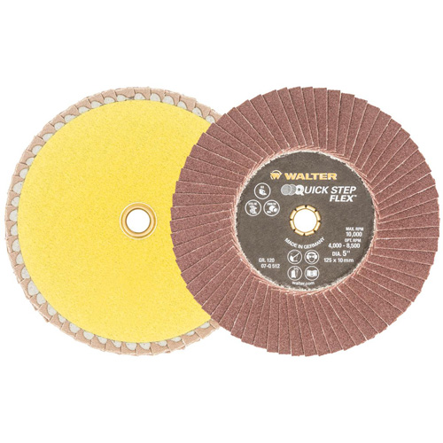 QUICK-STEP FLEX Flap Disc, 5" x Type 29, 120 Grit, Aluminum Oxide Ottawa Fastener Supply