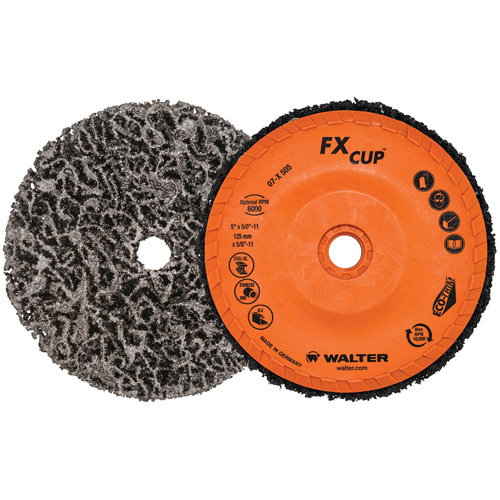FX Cleaning Cup Disc, 5" Dia., Aluminum Oxide Ottawa Fastener Supply