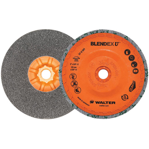 Blendex U Finishing Cup Disc, 5" Dia., Fine Grit, Silicon Carbide Ottawa Fastener Supply