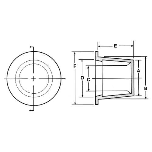 Bouchon en plastique, 1/2" dia. Ottawa Fastener Supply