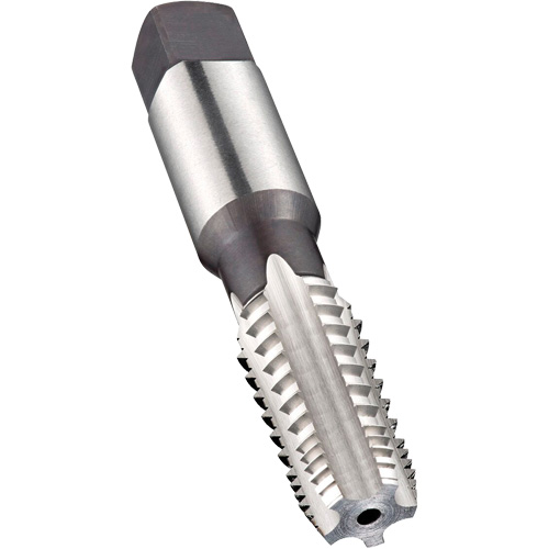 Taraud machine &agrave; denture altern&eacute;e pour tuyau, 1/4"-18, 5 cannelures, 75 mm lo, Conique, Acier rapide Ottawa Fastener Supply