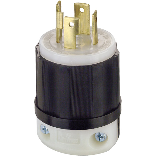 3-Pole 4-Wire Grounding Locking Plug, Nylon, 30 Amps, 250 V, L15-30P Ottawa Fastener Supply